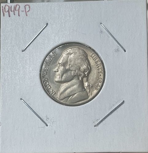 1949-P Jefferson Nickel • About UNC/Uncirculated Condition