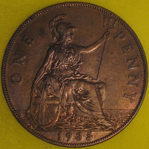 1935 Great Britain Penny XF