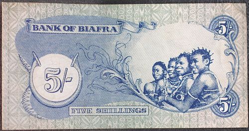 Biafra P3 5 Shillings VF++