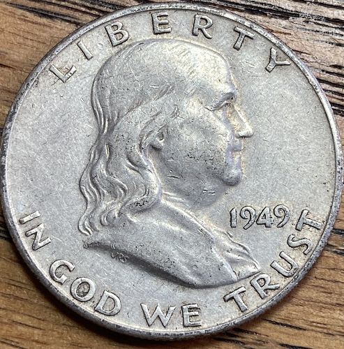 1949S Franklin half in VERY FINE condition