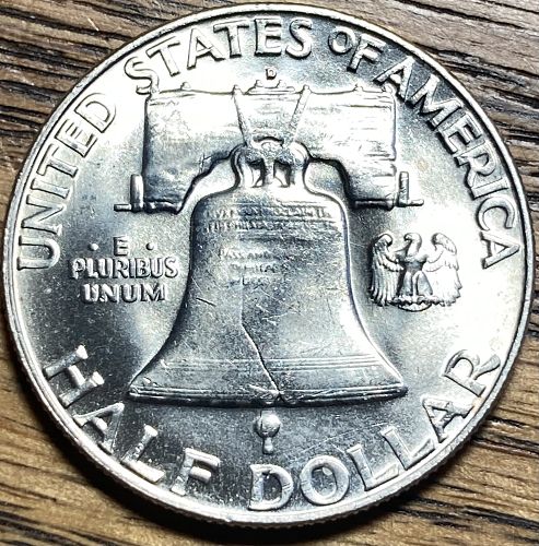 1958D Franklin half in MINT STATE condition