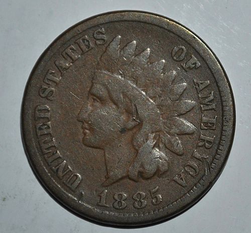 1885 P Indian Head Cent Small Cent {{{T374