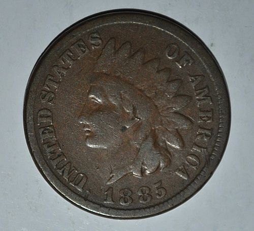 1885 P Indian Head Cent Small Cent {{{T374
