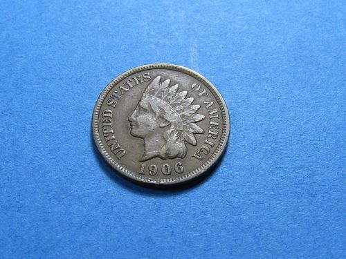 1906 INDIAN HEAD CENT ~ NEAR FULL LIBERTY ~ COMB SHIP ~ LOT H335