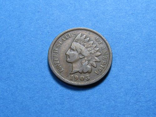 1903 INDIAN HEAD CENT (PARTIAL LIBERTY) COMB SHIP ~ LOT H341