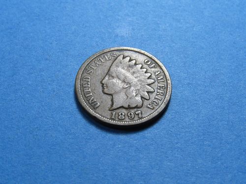 1897 INDIAN HEAD CENT (NICE COIN) COMB SHIP ~ LOT H362