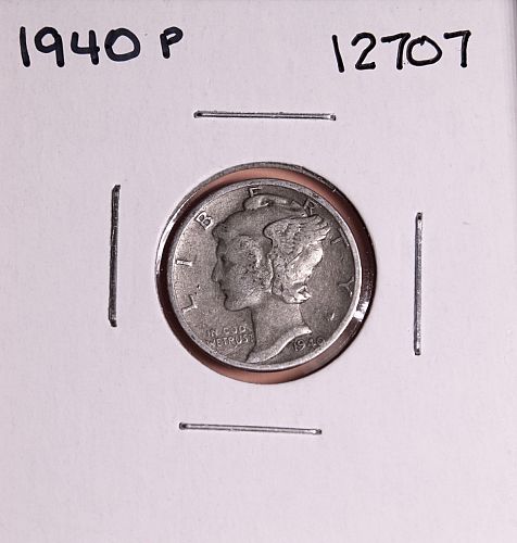 1940 P SILVER MERCURY DIME #12707