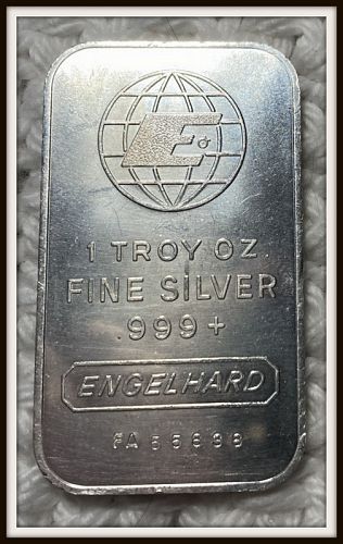 Engelhard Vintage 1 Troy oz ,999 Silver Bar