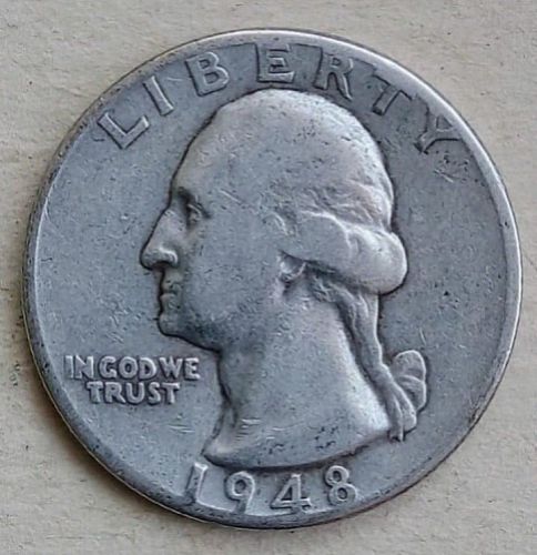 1948 Washington Quarter • .900 Silver • Avg Circulated  *wq481