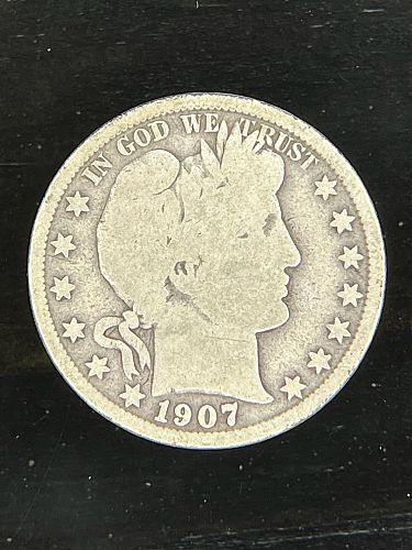 1907-S Barber Half Dollar