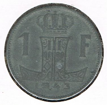 1 Franc - Léopold III, BELGIQUE-BELGIE, Belgium, 1943