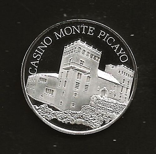 CASINO MONTE PICAYO SPAIN 4000 PESETAS SILVER PROOF