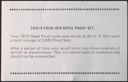 1972 Nepal Proof Set