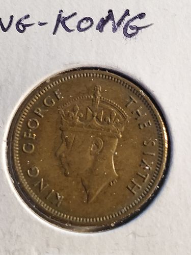1949 Hong Kong10 Cents Coin