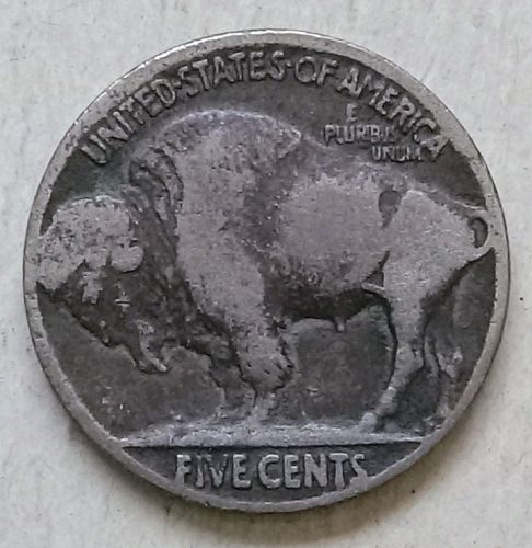 1913 Buffalo Nickel &bull; Type 2 &bull; Better Date &bull; Dark Toning &bull; F