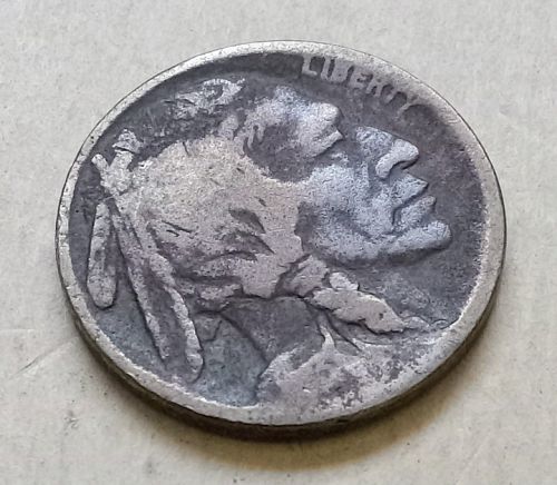 1913 Buffalo Nickel &bull; Type 2 &bull; Better Date &bull; Dark Toning &bull; F