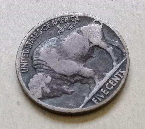 1913 Buffalo Nickel &bull; Type 2 &bull; Better Date &bull; Dark Toning &bull; F