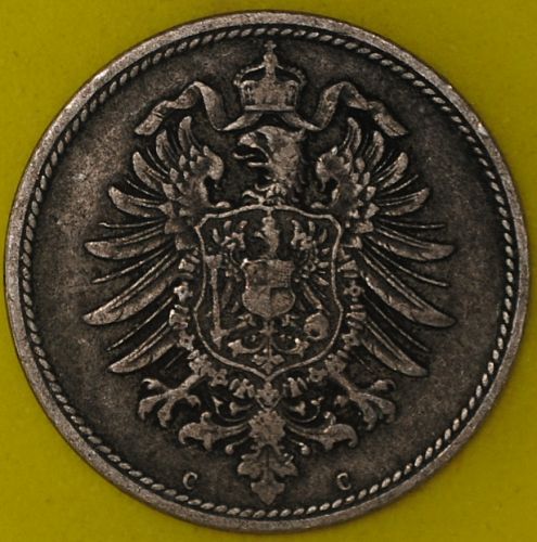 1875C Germany/Empire 10 Pfennig VF