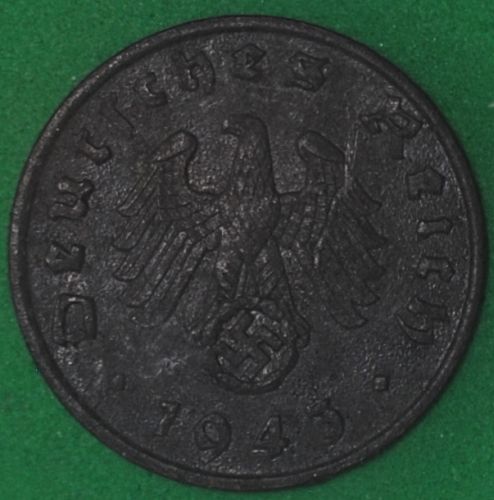 1943A Germany/Third Reich Reichspfennig AU