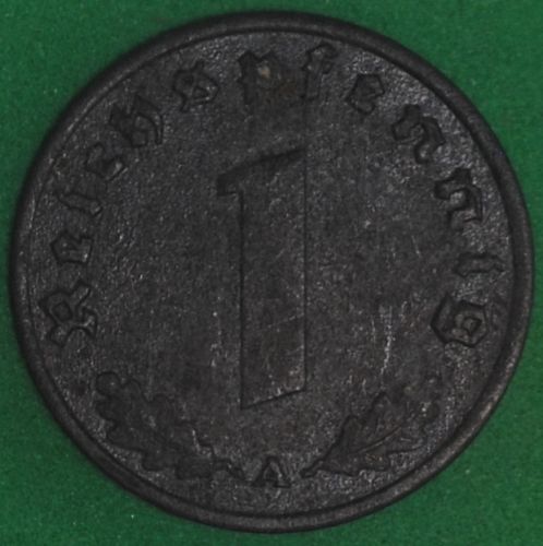 1943A Germany/Third Reich Reichspfennig AU