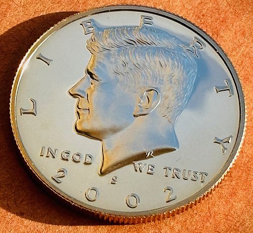 2002-S Kennedy Proof (clad) - TONING on reverse