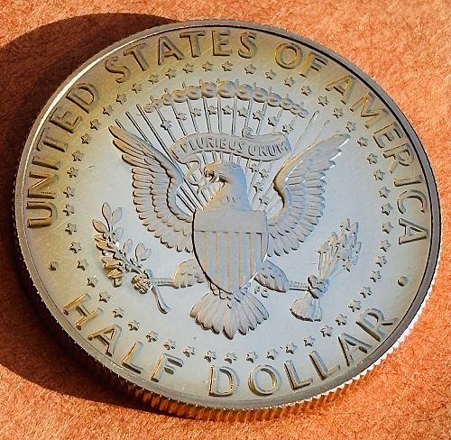 2002-S Kennedy Proof (clad) - TONING on reverse