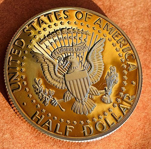 2002-S Kennedy Proof (clad) - TONING on reverse
