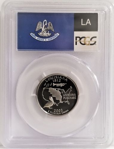 2002-S Louisiana Statehood Proof Quarter PCGS PR-69DCAM