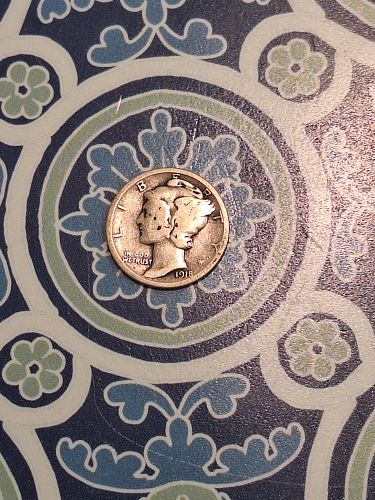 1918 D MERCURY DIME        ca55