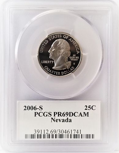 2006-S Nevada Statehood Proof Quarter PCGS PR-69DCAM