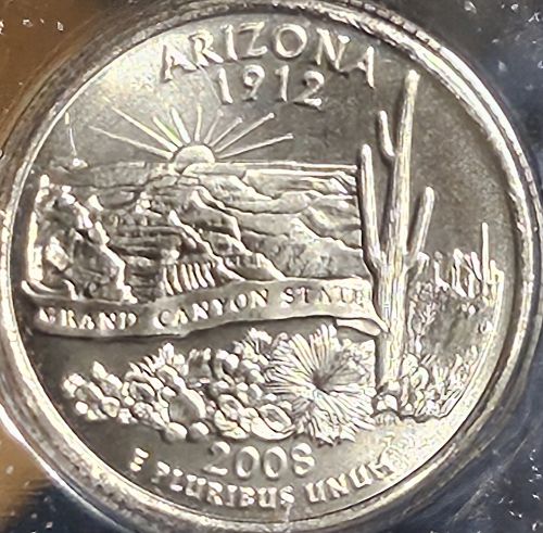 Washington State Quarter Arizona 2008-D UNC In Mint Cello