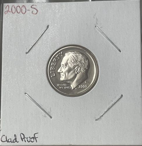 2000-S Roosevelt Clad Proof Dime • Cameo Proof Direct from Mint Proof Set