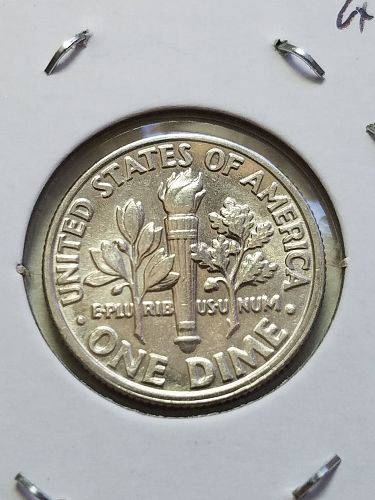 1994 P Roosevelt Dime Double Off Center and Finning