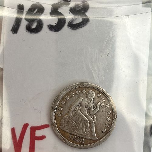 1858 Seated Liberty 🗽 Dime