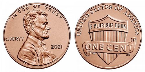 2021 P Lincoln Shield Cent Small Cent GBU Red