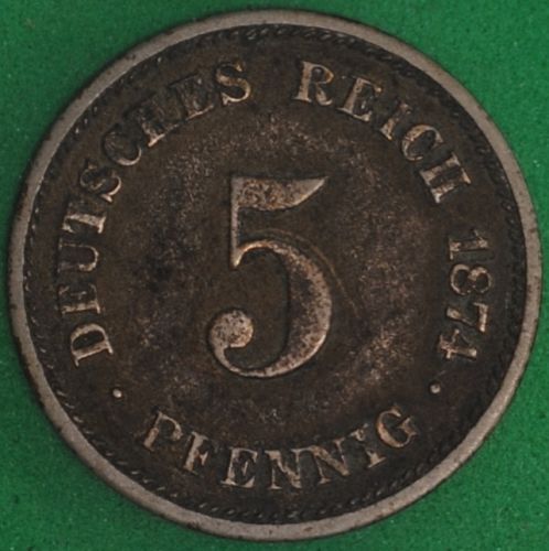1874A Germany/Empire 5 Pfennig XF