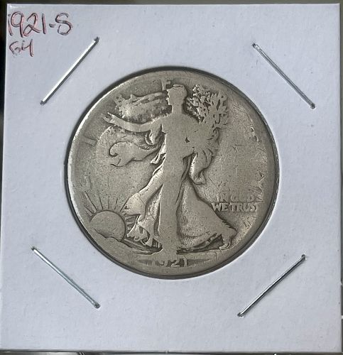 1921-S Walking Liberty Silver Half Dollar