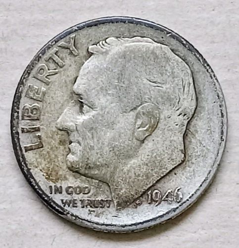 1946 Roosevelt Dime • .900 Silver • Avg Circulated  *rd461
