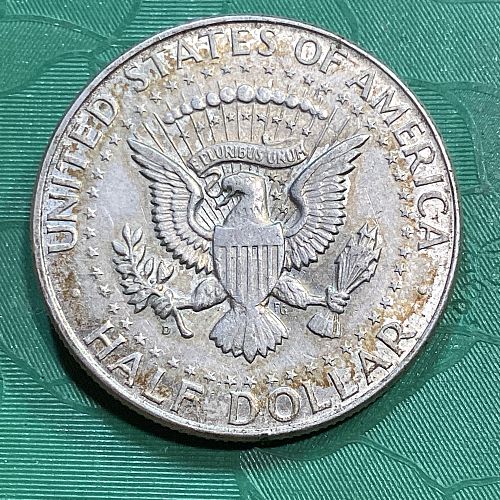 1964 D Kennedy Silver 1/2 Dollar Nice Rustic Toning