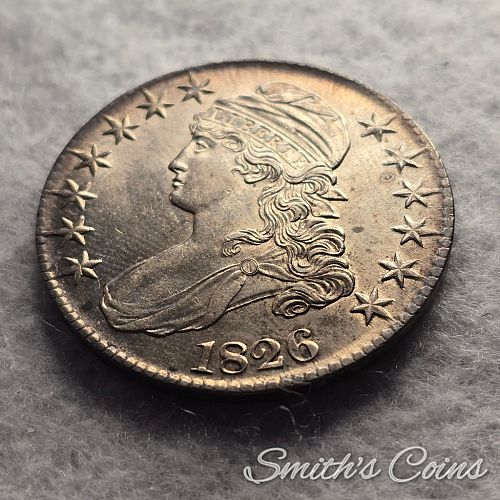 1826 ~ Capped Bust Half Dollar ~ O-107, R-3 ~ Net MS62