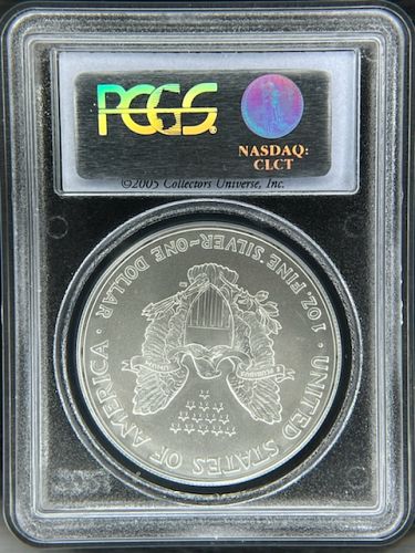 2005 First Strike Flag Label - American Silver Eagle