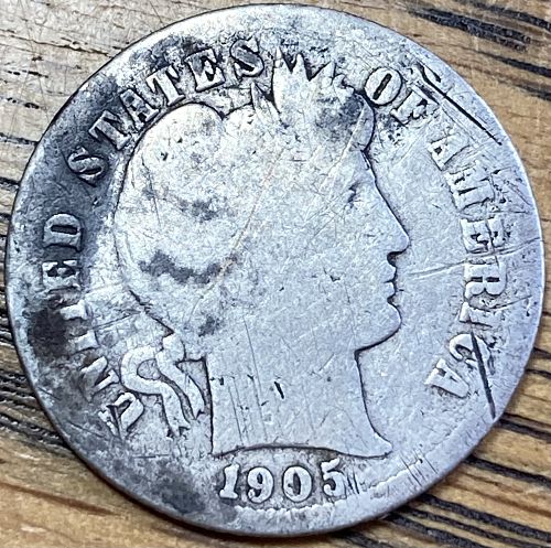 1905 MICRO O barber dime in ALMOST GOOD condition