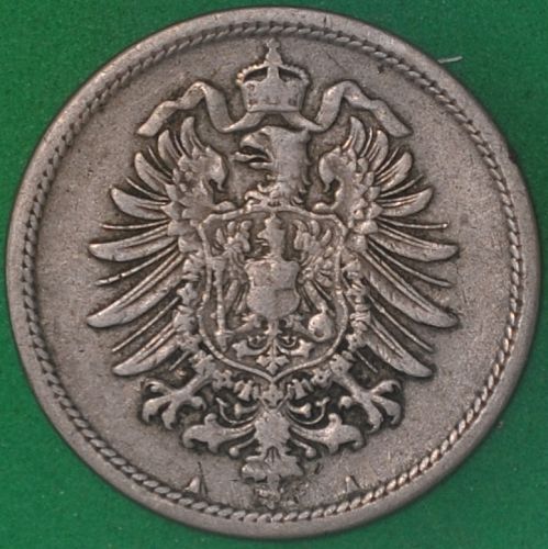 1876A Germany/Empire 10 Pfennig Fine+