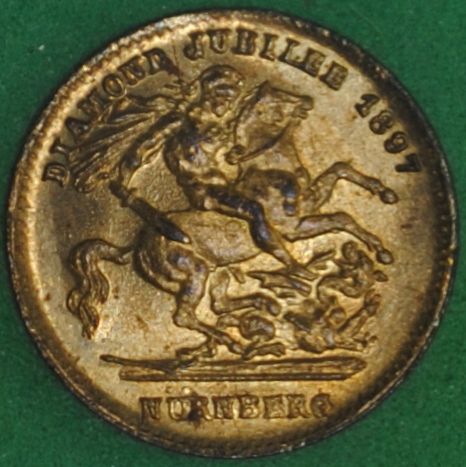 1897 Lauer Imitation Victorian Sovereign Nurnberg Toy Money