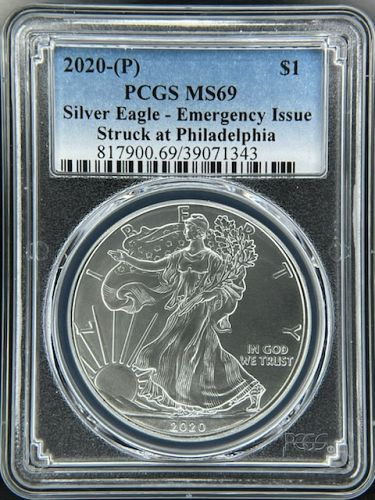 2020-P American Silver Eagle - Emergency Issue Struck at Philadelphia