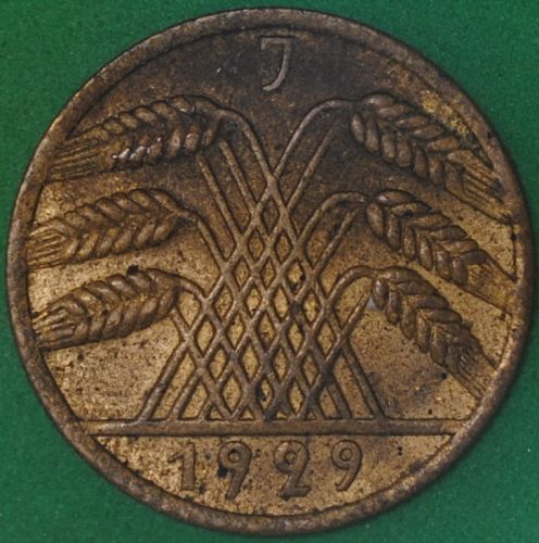 1929J Germany/Weimar 10 Reichspfennig XF