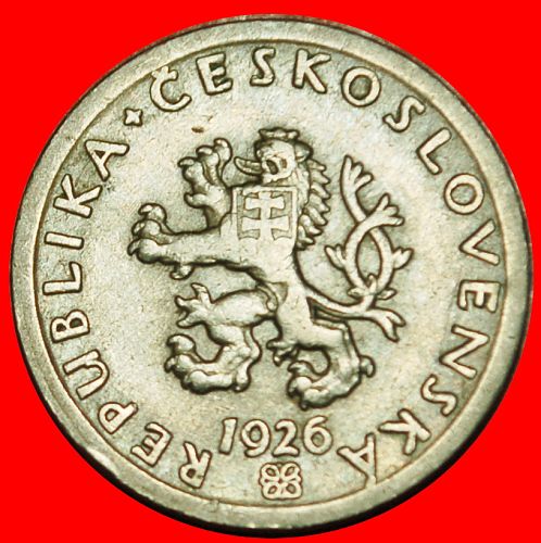Ⰶ SICKLE (1921-1938): CZECHOSLOVAKIA ★ 20 HELLERS 1926 LION!