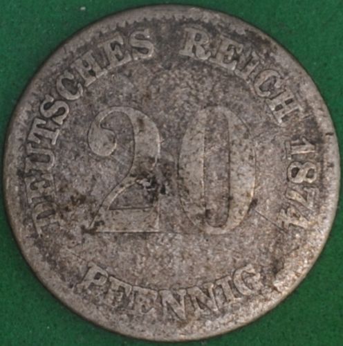 1874E Germany/Third Reich 20 Pfennig VG