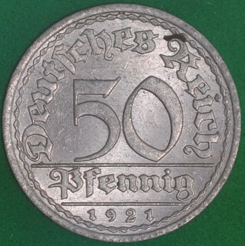 1921A Germany/Third Reich 50 Pfennig UNC