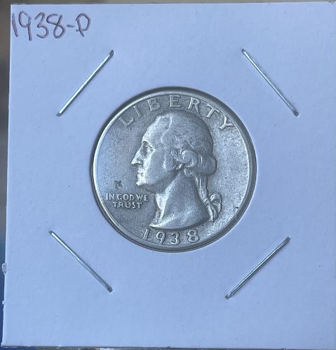 1938-P Washington Silver Quarter